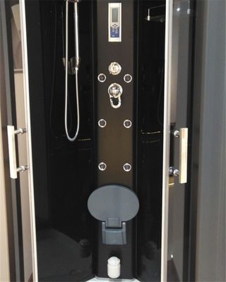 cabine do chuveiro do vidro de deslizamento do setor de 900mm com controle preto do quadro/computador fornecedor