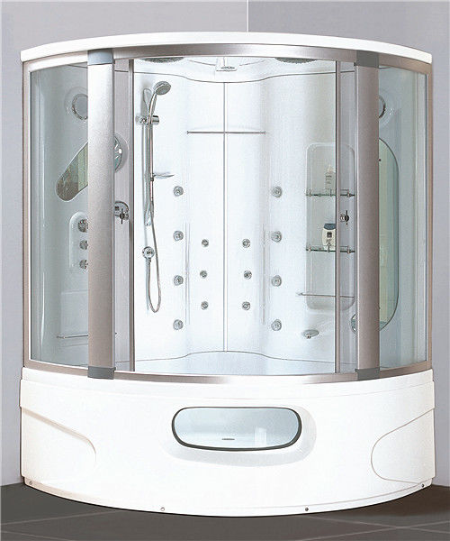 Cuba de canto moderna combinado, cabine do chuveiro do banho do cerco do compartimento do chuveiro do vapor com jatos