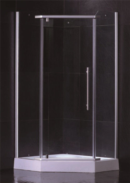 Cabine de vidro Frameless do chuveiro para o estilo aberto da dobradiça home da forma do diamante