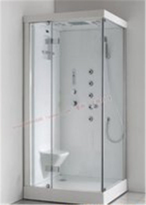 Compartimentos sozinhos do chuveiro do suporte de vidro interno de bronze da cabine do chuveiro do punho com rádio
