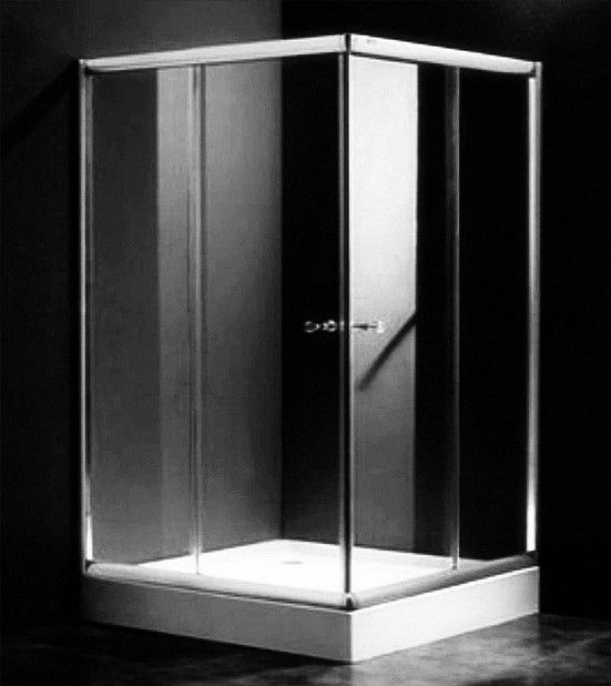 Únicos compartimentos retangulares do chuveiro, cerco de vidro frente e verso do chuveiro 1000 x 800