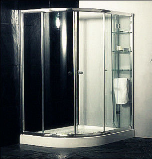 Cercos de vidro feitos sob encomenda do chuveiro da porta, armários do chuveiro do banheiro da economia do espaço