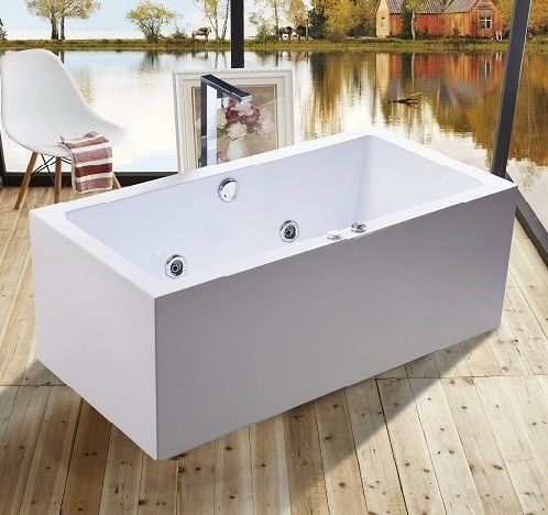 branco contemporâneo interno de 1600mm que embebe a banheira autônoma/banheiras de hidromassagem internas do Jacuzzi